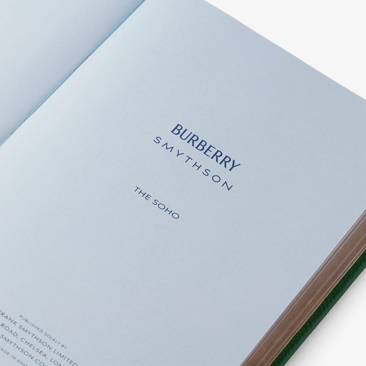 Smythson Burberry x Smythson Soho Notebook in Panama FOREST
