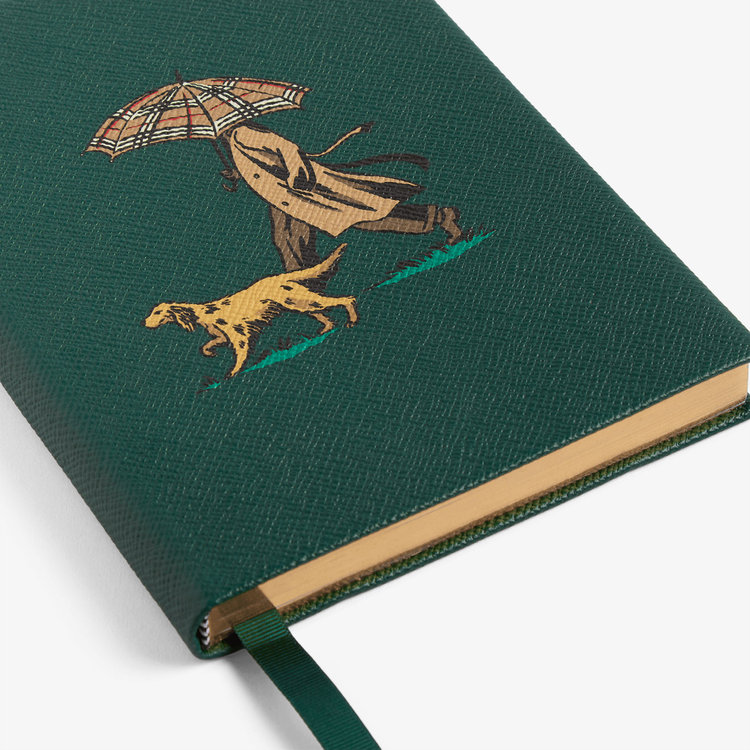Smythson Burberry x Smythson Soho Notebook in Panama FOREST