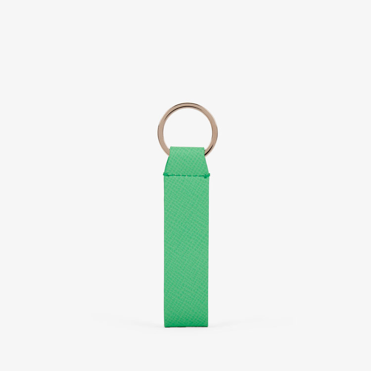 Smythson Panama Keyring Withleather Strap SHAMROCK