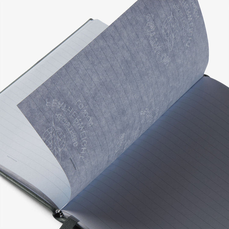 Smythson Pastegrain Soho Notebook SLATE GREEN