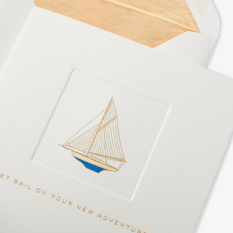 Smythson Greetniging New Adventure Card WHITE WOVE