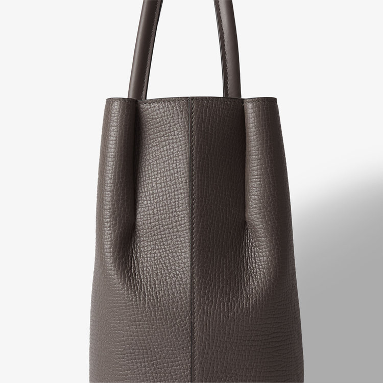 Smythson Ludlow Small Day Tote With Zip DARK TAUPE