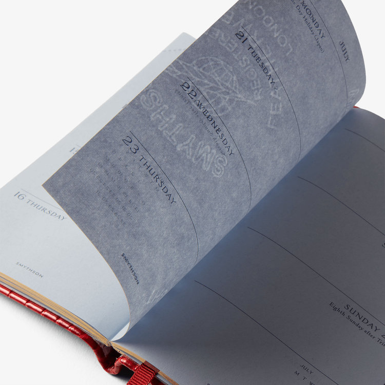 Smythson Mara 2026 Panama Weekly Diary  RED