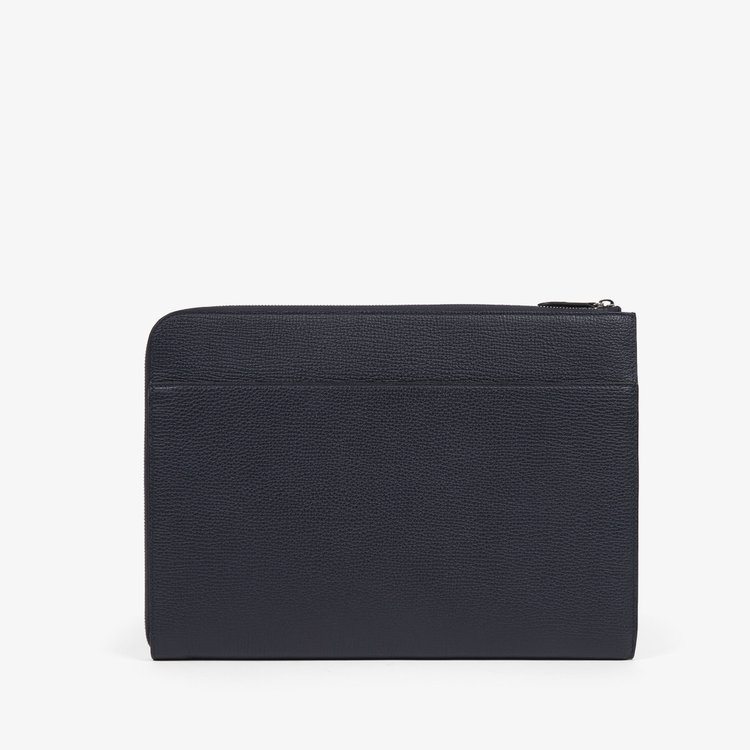 Smythson Ludlow Small Laptop Case With Zip NAVY