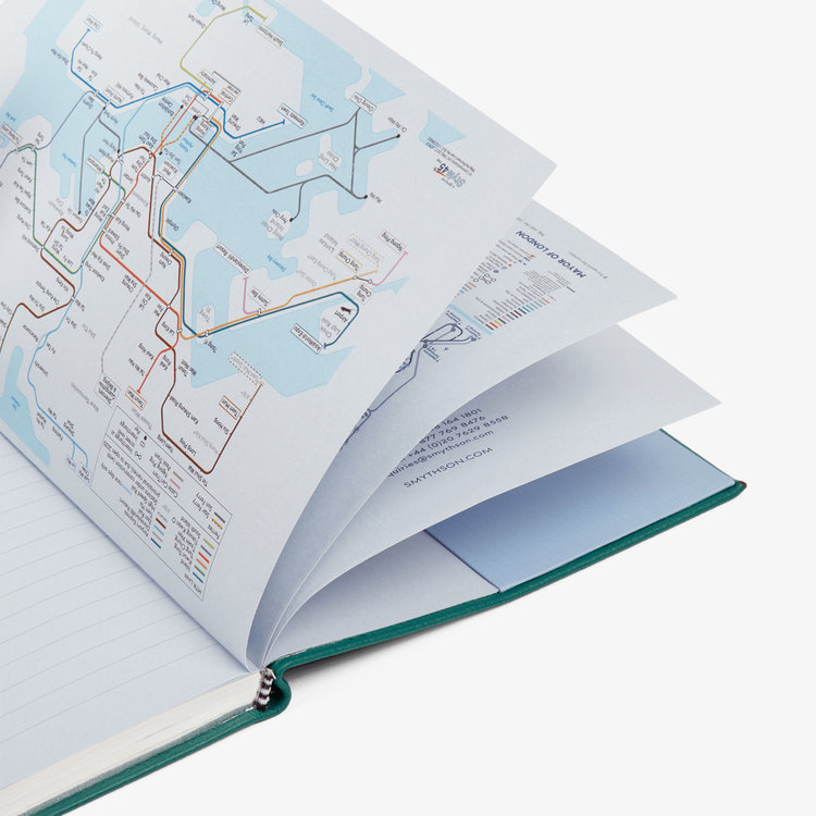 Smythson Pastegrain 2026 Soho Vertical Weekly Diary PETROL