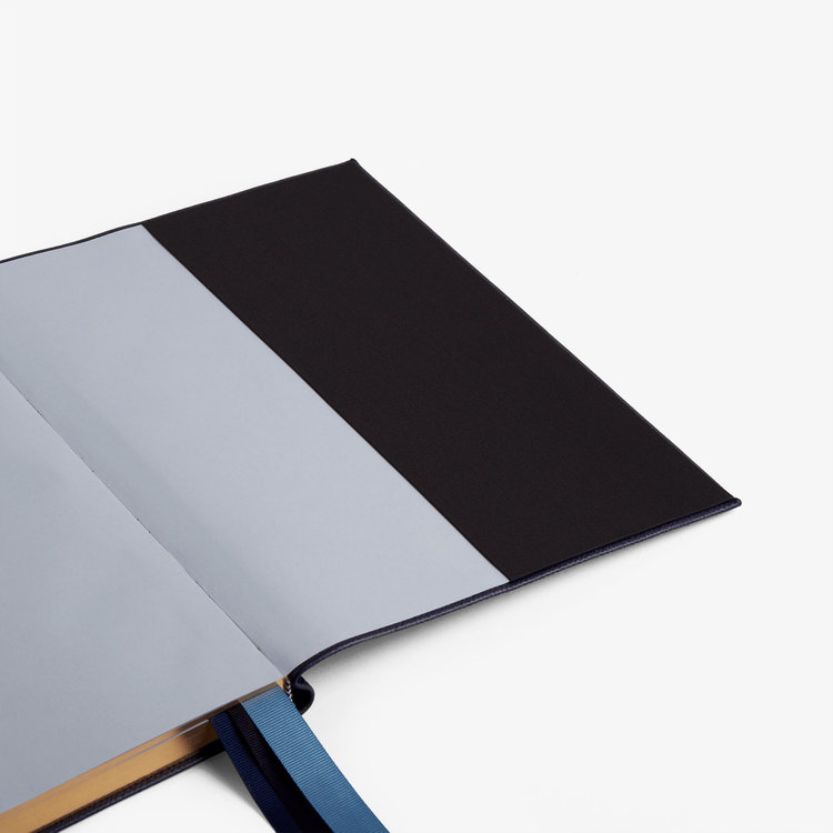 Smythson 2027 Portobello Vertical Weekly Diary in Pastegrain NAVY