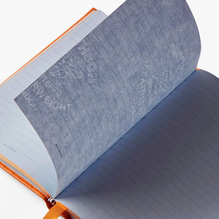 Smythson Chelsea Notebook in Mara LIGHT ORANGE