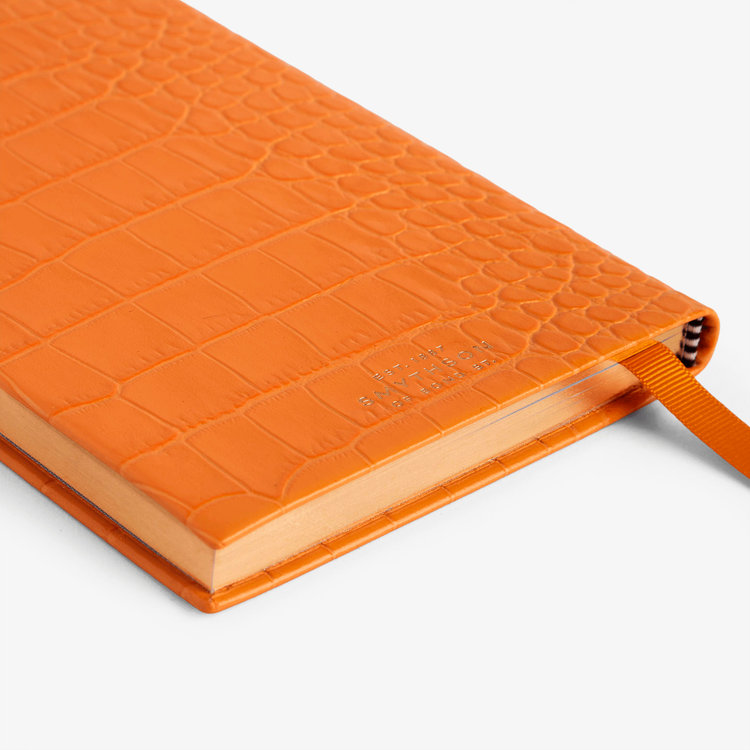 Smythson Chelsea Notebook in Mara LIGHT ORANGE