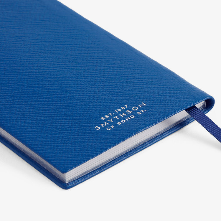 Smythson 【予約】2027 Panama Weekly Diary in Pastegrain CERULEAN