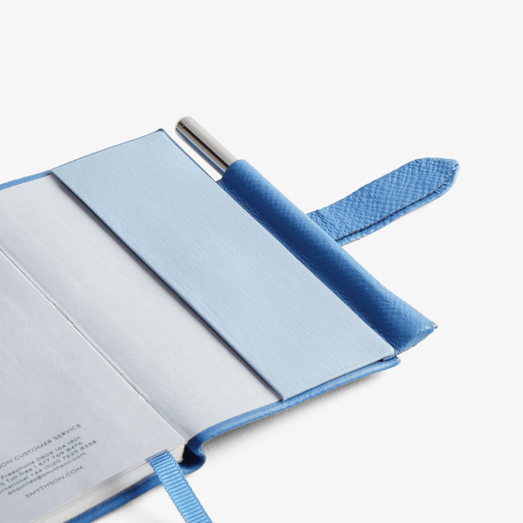 Smythson 【予約】2027 Wafer Weekly Diary with Pencil in Pastegrain NILE BLUE