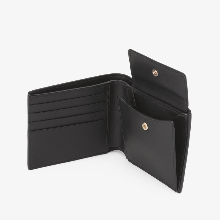 Smythson 【日本限定】Panama 4Card Slot Wallet With Coin Purs BLACK