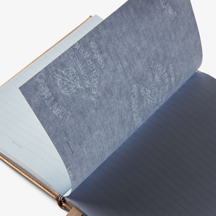 Smythson Pastegrain Soho Notebook BRONZE