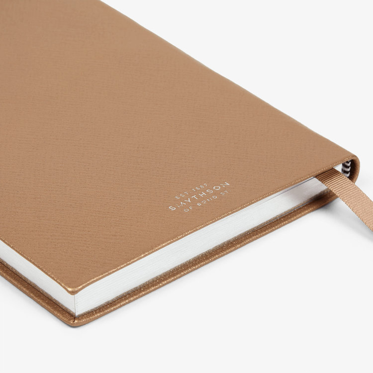 Smythson Pastegrain Soho Notebook BRONZE