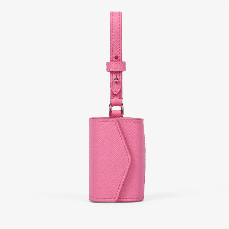 Smythson Dog Bags Holder in Panama FLAMINGO