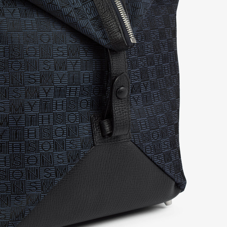 Smythson Stamp Travel Bag NAVY