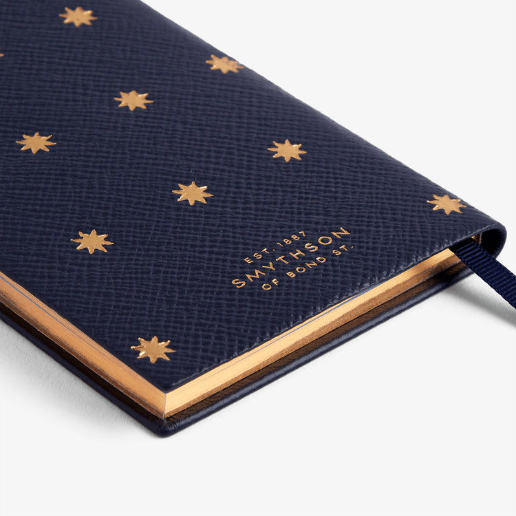 Smythson 【予約】2027 Panama Stars Weekly Diary in Pastegrain NAVY