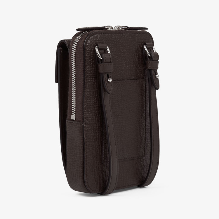 Smythson Ludlow Crossbody Pouch DARK BROWN