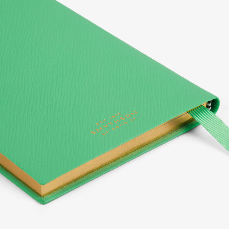 Smythson Pastegrain Chelsea Notebook SHAMROCK