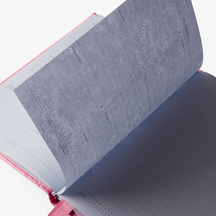 Smythson 【ポイント10%還元】2027 Soho Weekly Diary with Slide in Mara FLAMINGO