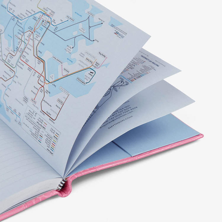 Smythson 【ポイント10%還元】2027 Soho Weekly Diary with Slide in Mara FLAMINGO