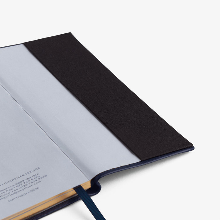 Smythson 2027 Memoranda Weekly Diary in Pastegrain NAVY