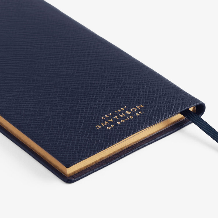 Smythson 2027 Memoranda Weekly Diary in Pastegrain NAVY