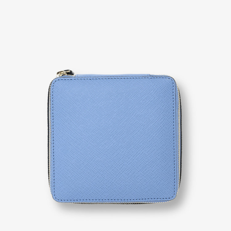 Smythson Panama Large Trinket Case NILE BLUE
