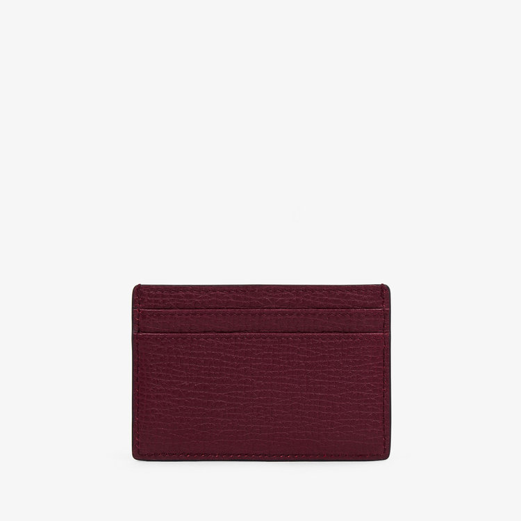 Smythson Ludlow Flat Card Holder DARK CHERRY