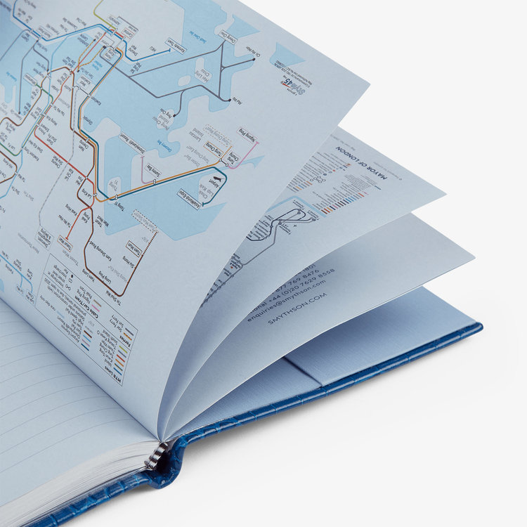 Smythson 【予約】2027 Soho Weekly Diary with Slide in Mara CERULEAN