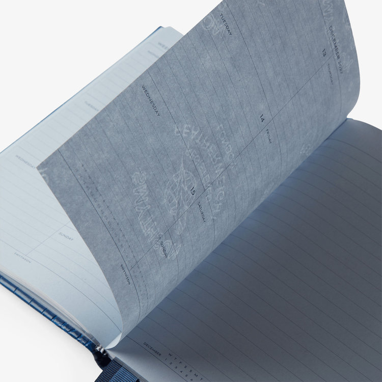 Smythson 【予約】2027 Soho Weekly Diary with Slide in Mara CERULEAN