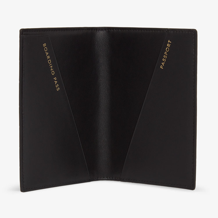Smythson Mara Passport Cover BROWN