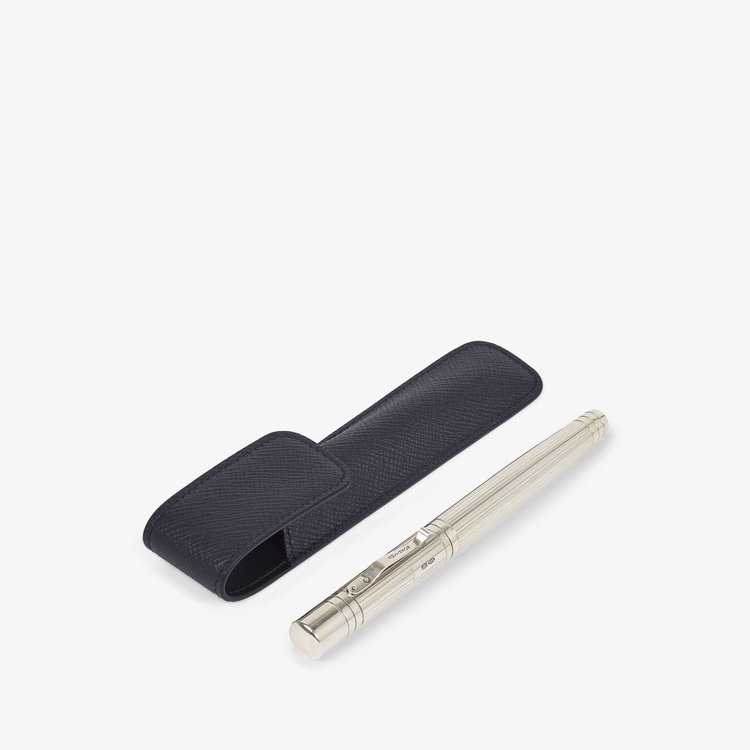 Smythson Panama Pen Sleeve NAVY
