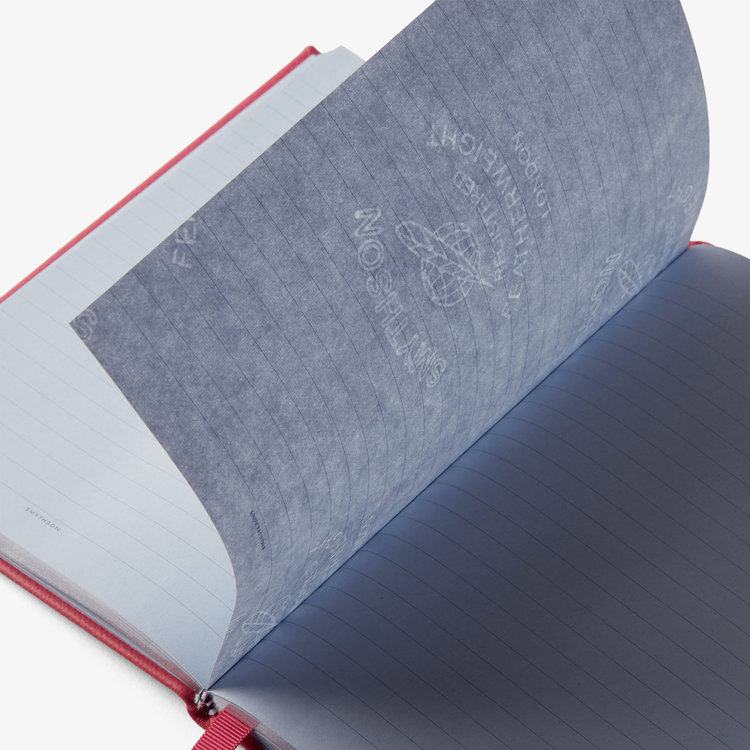 Smythson Pastegrain Soho Notebook RASPBERRY