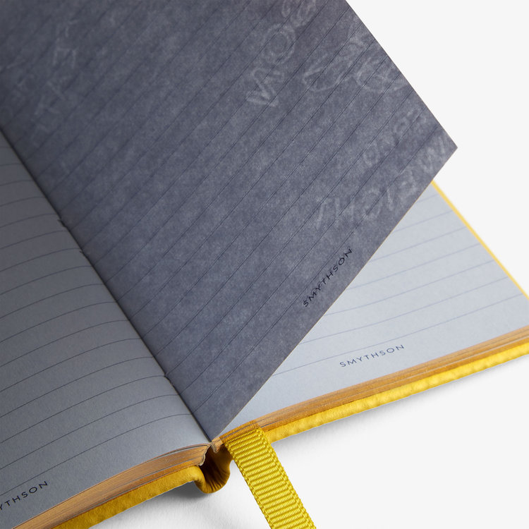 Smythson Pastegrain Wafer Notebook LEMON