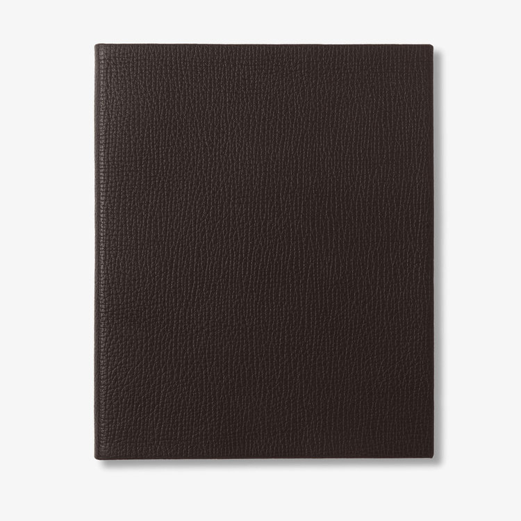 Smythson Portobello Notebook in Ludlow DARK BROWN