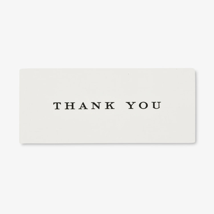 Smythson Thank You 10 Card Set WHITE LAID