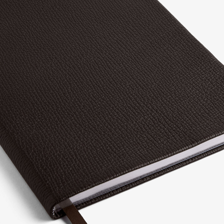 Smythson Portobello Notebook in Ludlow DARK BROWN