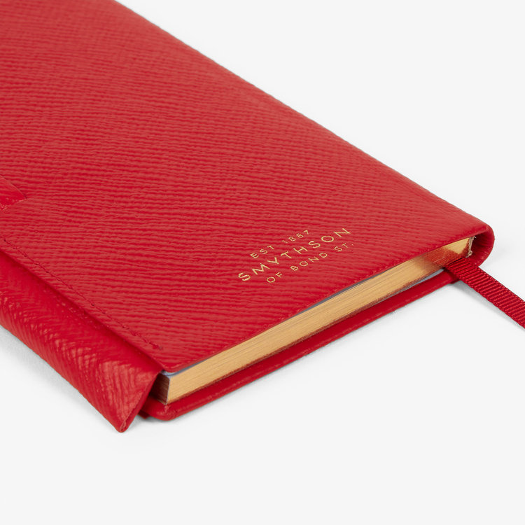 Smythson 【予約】2027 Panama Weekly Diary with Pencil in Pastegrain SCARLET RED