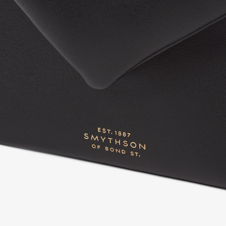 Smythson Envelope Pouch in Milton BLACK