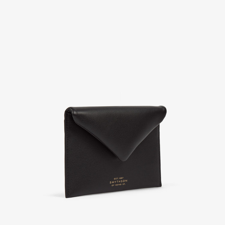 Smythson Envelope Pouch in Milton BLACK