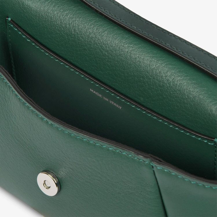Smythson Small Envelope Crossbody Bag in Milton PINE GREEN