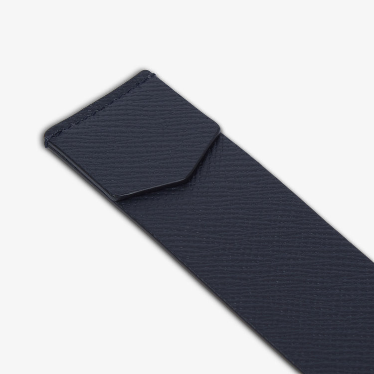 Smythson Panama Bookmark NAVY