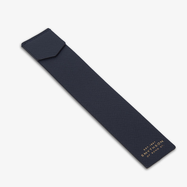 Smythson Panama Bookmark NAVY