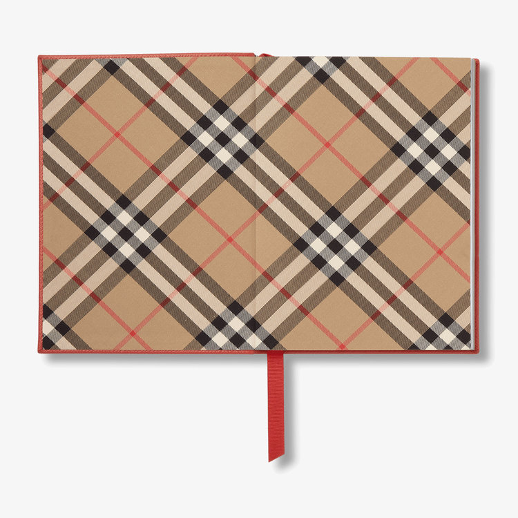 Smythson Burberry x Smythson Soho Notebook in Pastegrain SCARLET RED