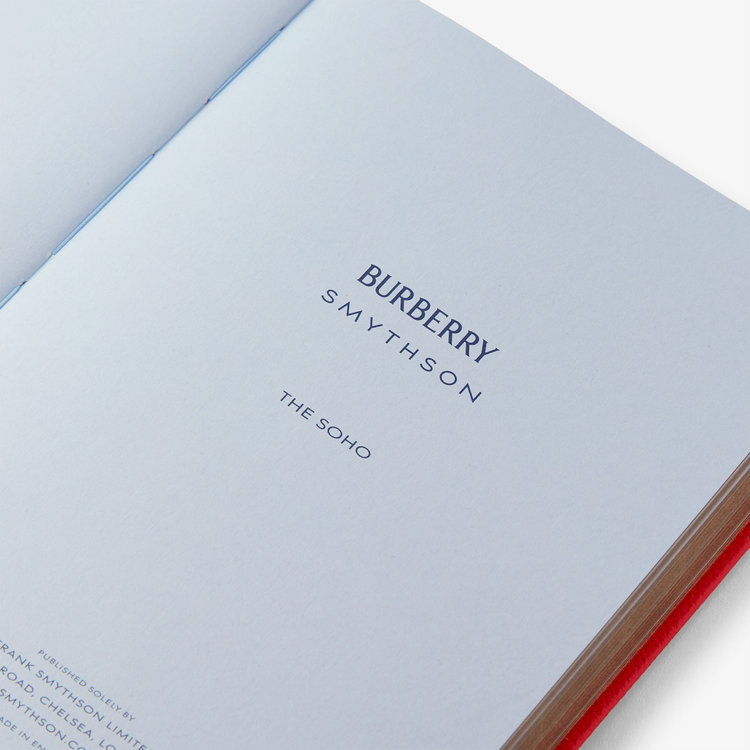 Smythson Burberry x Smythson Soho Notebook in Pastegrain SCARLET RED