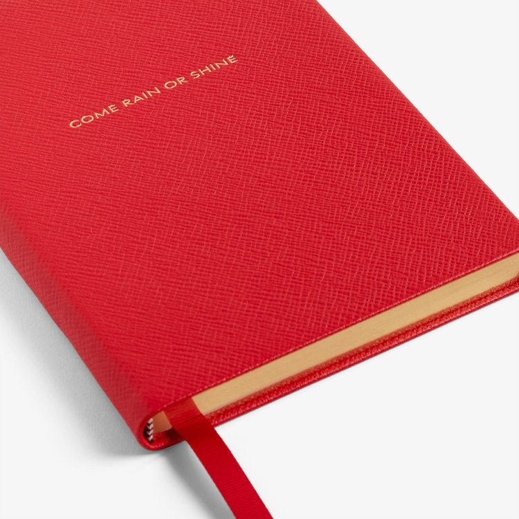 Smythson Burberry x Smythson Soho Notebook in Pastegrain SCARLET RED
