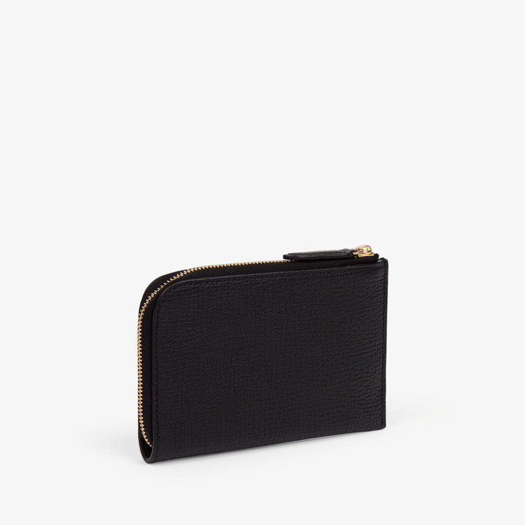 Smythson Ludlow Small Flat Pouch BLACK