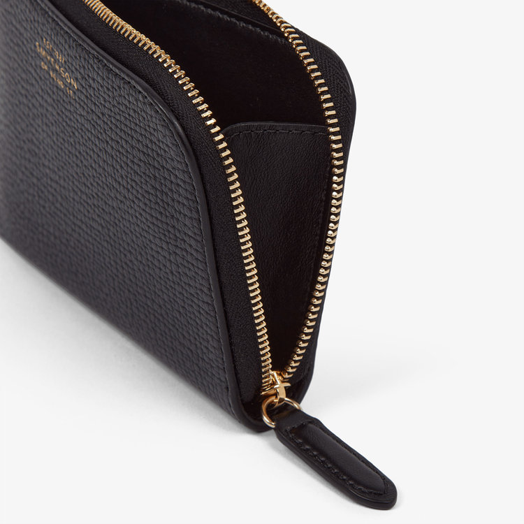 Smythson Ludlow Small Flat Pouch BLACK