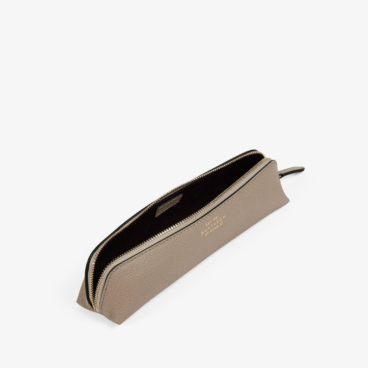 Smythson Panama Pencil Case SANDSTONE