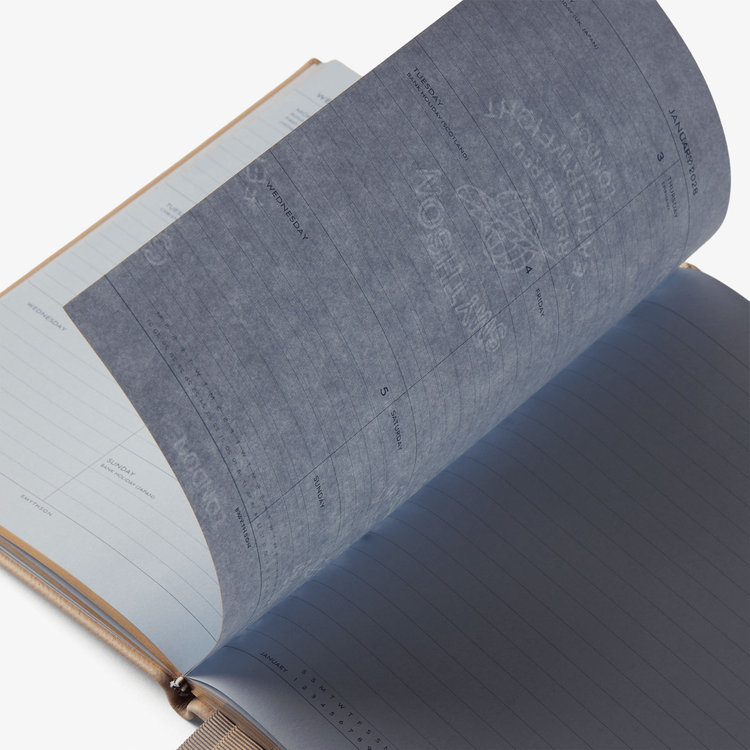 Smythson 【予約】2027 Soho Weekly Diary in Pastegrain SANDSTONE
